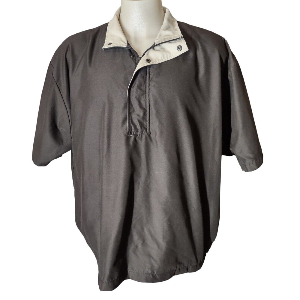 Snake Eyes Windbreaker XL Men's Golf Pullover Black‎ Short Sleeve Y2K Gorpcore
